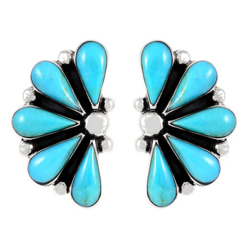 Sterling Silver Earrings Turquoise E1259-C75