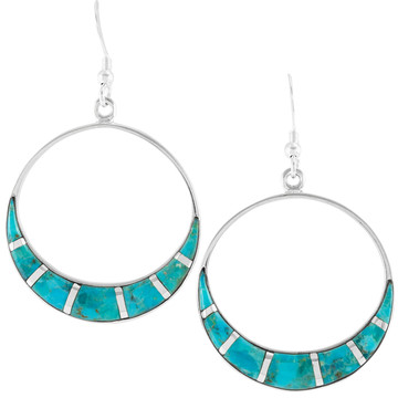 Sterling Silver Earrings Turquoise E1260-C05