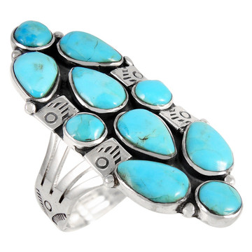 Turquoise Ring Sterling Silver R2428-C75