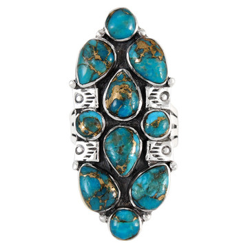 Matrix Turquoise Ring Sterling Silver R2428-C84