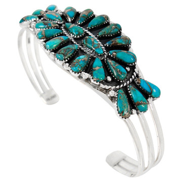 Matrix Turquoise Bracelet Sterling Silver B5524-C84