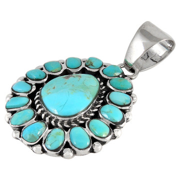 Sterling Silver Pendant Turquoise P3137-SM-C75
