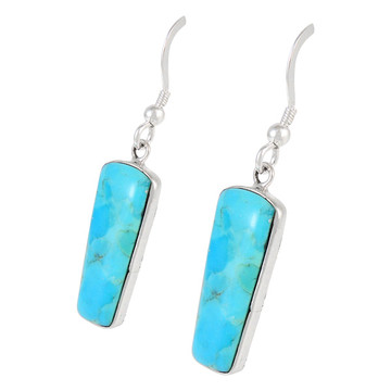 Sterling Silver Earrings Turquoise E1190-C75