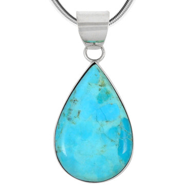 Sterling Silver Pendant Turquoise P3270-C75