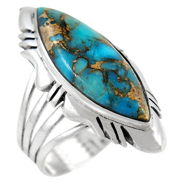 Matrix Turquoise Ring Sterling Silver R2023-C84