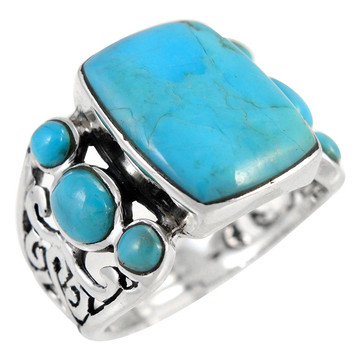 Turquoise Ring Sterling Silver R2435-C75