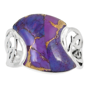 Purple Turquoise Ring Sterling Silver R2436-C77