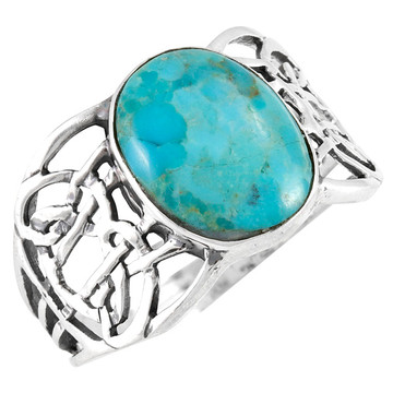 Turquoise Ring Sterling Silver R2437-C75