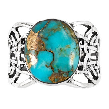 Matrix Turquoise Ring Sterling Silver R2437-C84