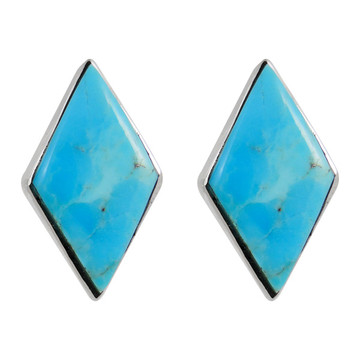 Sterling Silver Earrings Turquoise E1274-C75