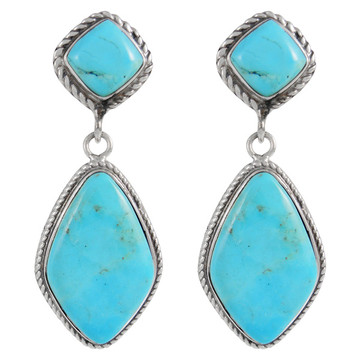 Sterling Silver Earrings Turquoise E1284-C75