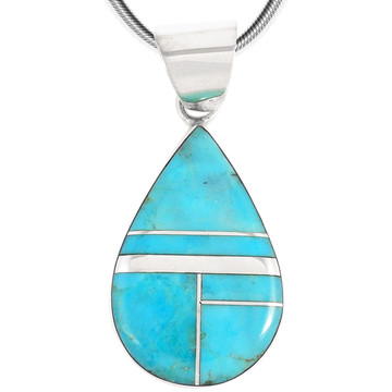 Sterling Silver Pendant Turquoise P3270-C05