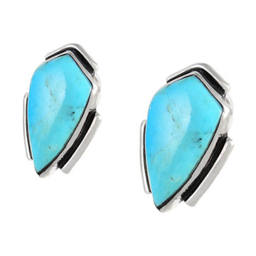 Sterling Silver Earrings Turquoise E1290-C75