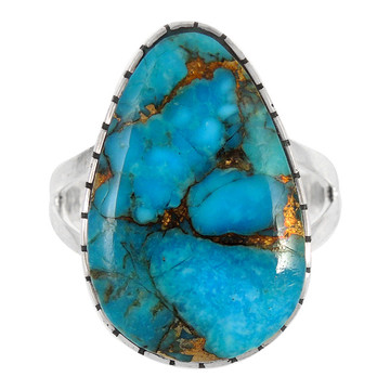 Matrix Turquoise Ring Sterling Silver R2411-C84