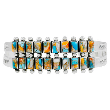 Spiny Turquoise Bracelet Sterling Silver B5500-C89