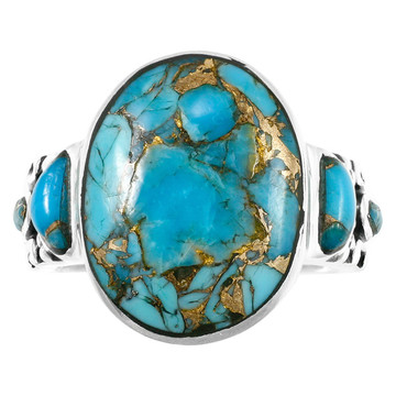 Matrix Turquoise Ring Sterling Silver R2434-C84