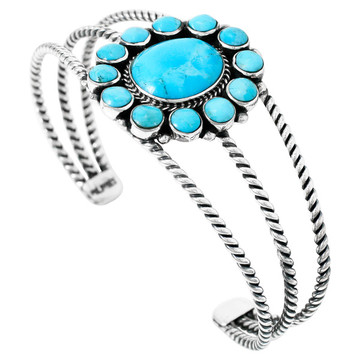 Turquoise Bracelet Sterling Silver B5572-C75