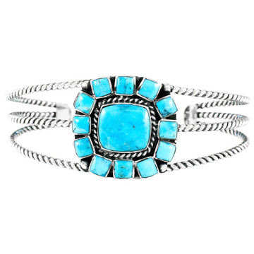 Turquoise Bracelet Sterling Silver B5573-C75