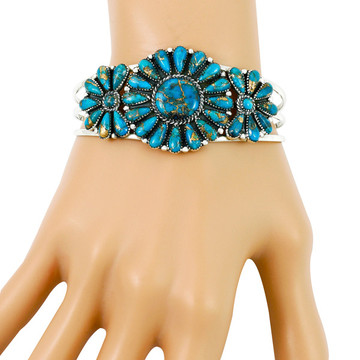 Matrix Turquoise Bracelet Sterling Silver B5523-C84