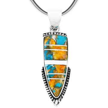 Spiny Turquoise Pendant Sterling Silver Sterling Silver P3273-C89