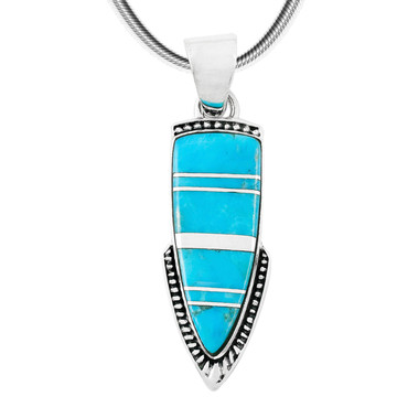 Turquoise Pendant Sterling Silver P3273-C05