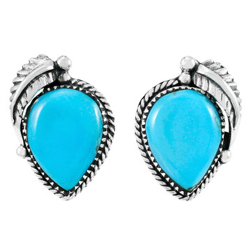 Turquoise Earrings Sterling Silver E1312-C75