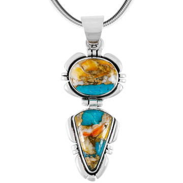 Sterling Silver Pendant Spiny Turquoise P3275-C89