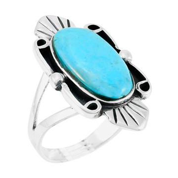 Turquoise Ring Sterling Silver R2452-C75