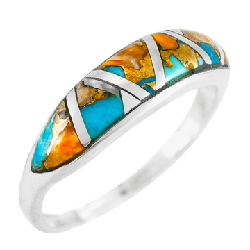 Spiny Turquoise Ring Sterling Silver R2052-C89