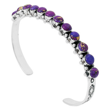 Purple Turquoise Bracelet Sterling Silver B5426-C77