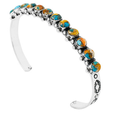 Spiny Turquoise Bracelet Sterling Silver B5426-C89