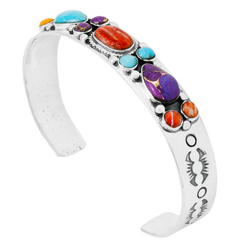 Multi Gemstone Bracelet Sterling Silver B5552-C71