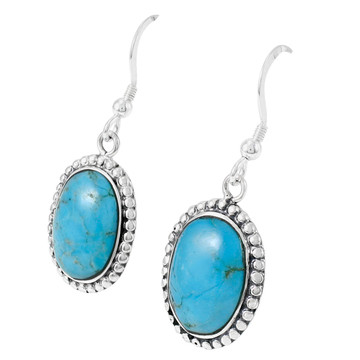 Sterling Silver Earrings Turquoise E1323-C75