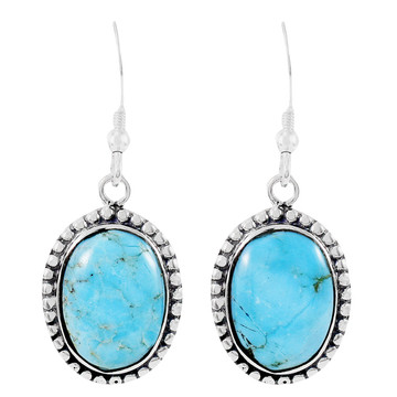 Sterling Silver Earrings Turquoise E1323-C75