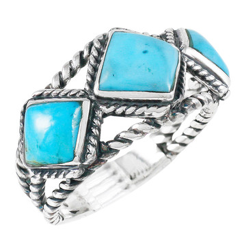 Turquoise Ring Sterling Silver R2453-C75