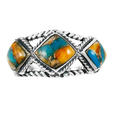 Spiny Turquoise Ring Sterling Silver R2453-C89