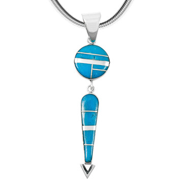 Sterling Silver Pendant Turquoise P3277-C05