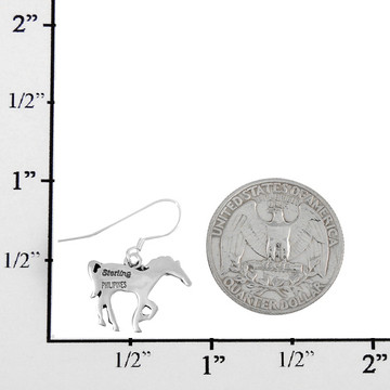 Horse Earrings Multi Gemstones Sterling Silver E1054-C01