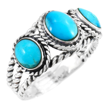 Turquoise Ring Sterling Silver R2454-C75