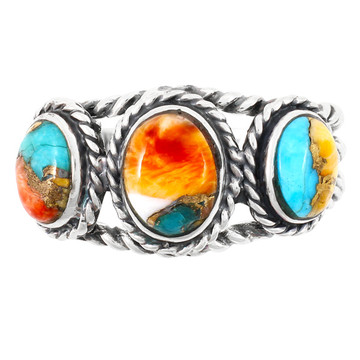 Spiny Turquoise Ring Sterling Silver R2454-C89