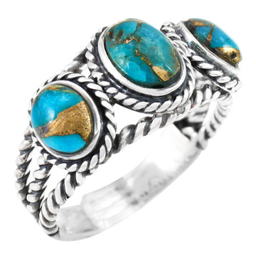 Matrix Turquoise Ring Sterling Silver R2454-C84