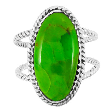 Green Turquoise Ring Sterling Silver R2449-C76