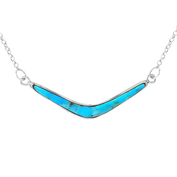 Turquoise Necklace Sterling Silver N6012-C75