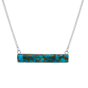 Matrix Turquoise Necklace Sterling Silver N6006-LG-C84