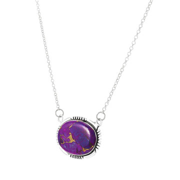 Purple Turquoise Necklace Sterling Silver N6024-C77