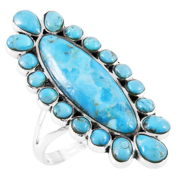 Turquoise Ring Sterling Silver R2462-C75