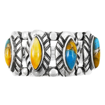 Spiny Turquoise Ring Sterling Silver R2467-C89