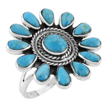 Turquoise Ring Sterling Silver R2470-C75