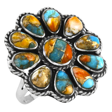 Spiny Turquoise Ring Sterling Silver R2472-C89