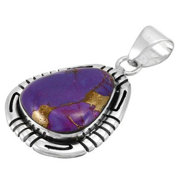 Purple Turquoise Pendant Sterling Silver P3287-C77